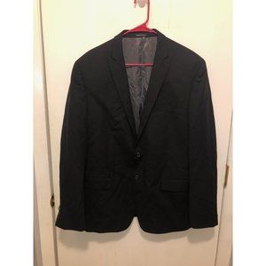 Egara Mens SZ 44R Wool Black Suit Jacket 2 Button